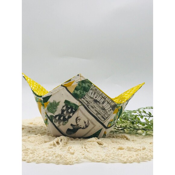 Set of 4 Holiday Microwave Soup Bowl Cozies, Reversible, Classic Collection - Picture 4 of 10